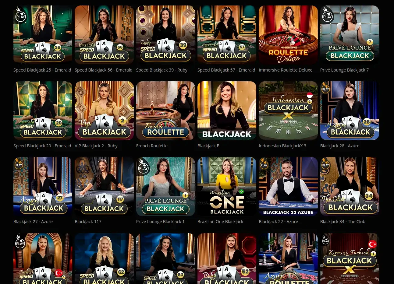 Payoutz casinolobby med slots och live casino-spel