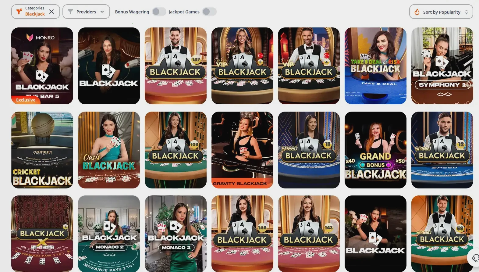Payoutz live casino bord med roulette och blackjack